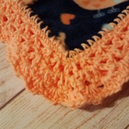 Baby Fleece Blanket, Crochet Edging, Owls, Shower, Newborn - thumbnail 2