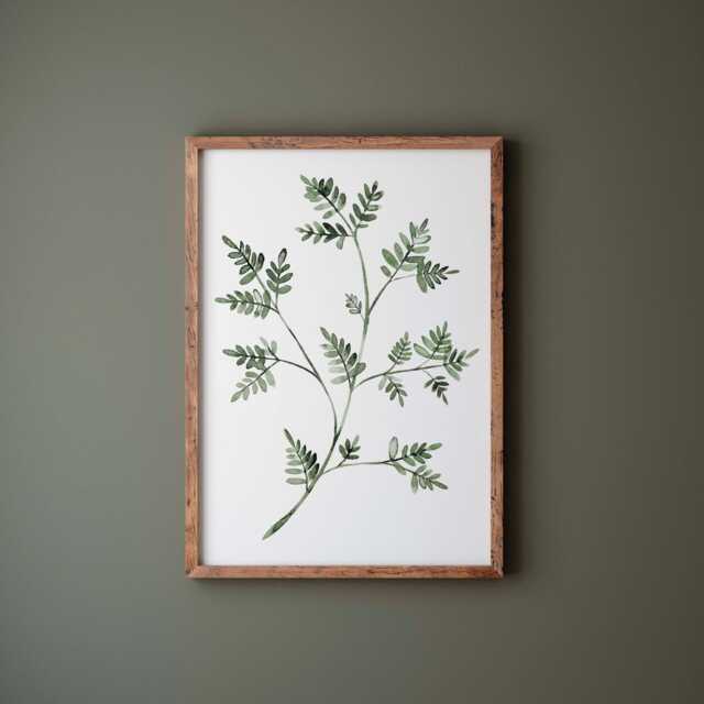 Watercolor Eucalyptus Art Print, Leaf Painting - image 1