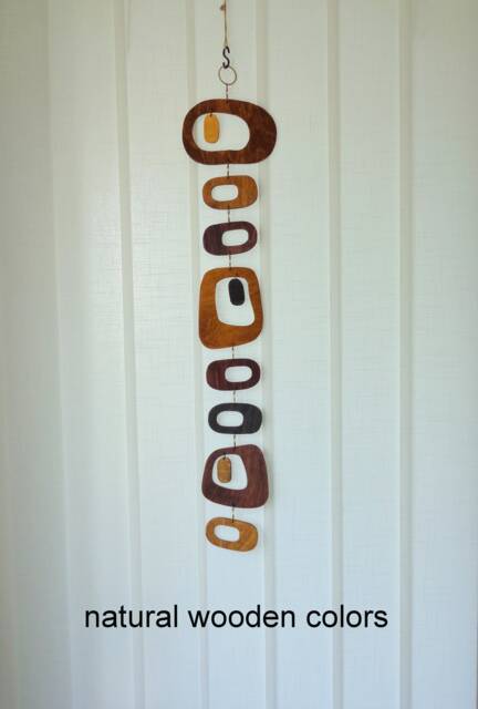 Handmade Mid Century Modern Wood Wall Hanging, Retro Decor - image 1