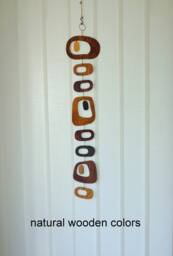 Handmade Mid Century Modern Wood Wall Hanging, Retro Decor - thumbnail 1