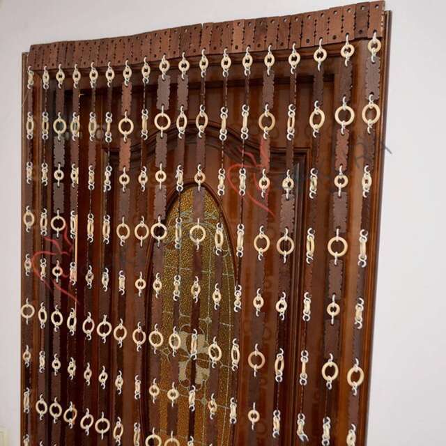 Handmade Beech Wood Beaded Door Curtain Bohemian Decor - image 1