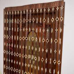 Handmade Beech Wood Beaded Door Curtain Bohemian Decor - thumbnail 1