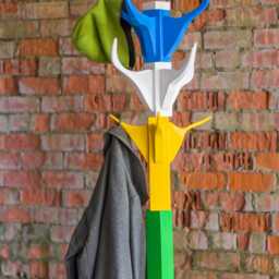 Modern Aspen Wood Coat Rack Free Standing Hanger With 12 Hooks - thumbnail 3