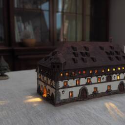 Handmade Ceramic Tealight Holder - Miniature Of The Historic Council in Constance, Germany - thumbnail 3