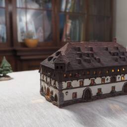 Handmade Ceramic Tealight Holder - Miniature Of The Historic Council in Constance, Germany - thumbnail 2