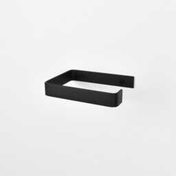 Black Steel Toilet Roll Holder - Minimalist Industrial Bathroom Hardware - thumbnail 1