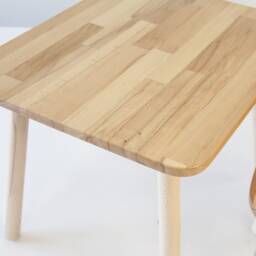 Montessori Kids Table, Toddler Black Furniture, Waldorf Preschool Wooden Desk, Room Minimalist Gift From Grandparents - thumbnail 3