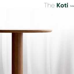 Solid Oak Round End Table Modern Minimalist Side Table - thumbnail 2
