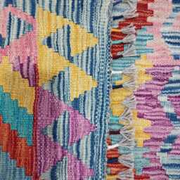 Heritage Tribal Rug, Handmade Artisan Afghan Turkish Scandinavian Navajo Bohemian Flatweave Wool Multicolour Kilim Rug 128x79 cm - thumbnail 3