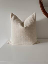 Marshmallow Woven Pillow Cover - thumbnail 1