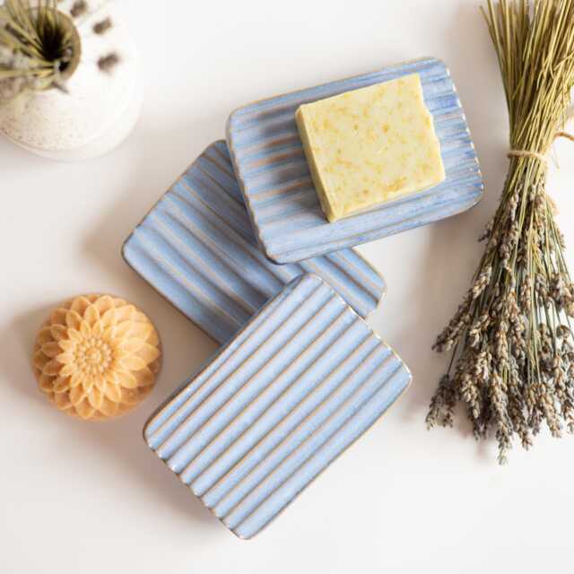 Ceramic Soap Dish Handmade Kitchen Gift For Her Bathroom Decor Stoneware Bar Holder Accessories Tray - image 1