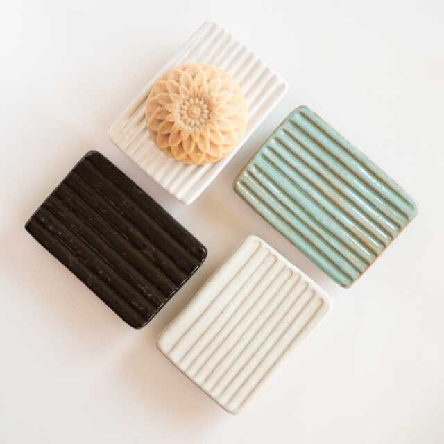Ceramic Soap Dish Handmade Kitchen Gift For Her Bathroom Decor Stoneware Bar Holder Accessories Tray - image 1