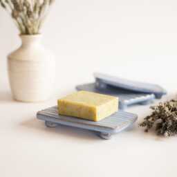 Ceramic Soap Dish Handmade Kitchen Gift For Her Bathroom Decor Stoneware Bar Holder Accessories Tray - thumbnail 2
