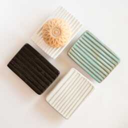 Ceramic Soap Dish Handmade Kitchen Gift For Her Bathroom Decor Stoneware Bar Holder Accessories Tray - thumbnail 1