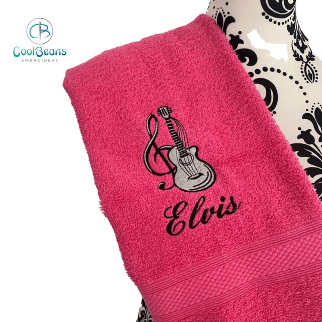 Guitar Towel - Personalised Face Cloth/Hand Bath - image 1