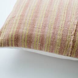 Woven Terracotta Striped Lumbar Pillow Cover 12 X 20, Decorative Cover, Minimal Home Decor, Yellow Pillow, Girls Room - thumbnail 3