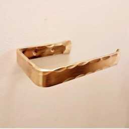 Hand Forged Copper Toilet Roll Holder - Brushed Finish~Bathroom Loo Roll~ Antique Bronze Artizan Made - thumbnail 3