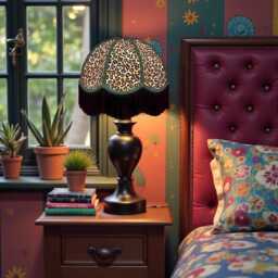 Traditional Handmade Leopard Print Floor Standard Lampshade Bedside Lamps Table Lamp Shades Ceiling Light Pendants - thumbnail 2