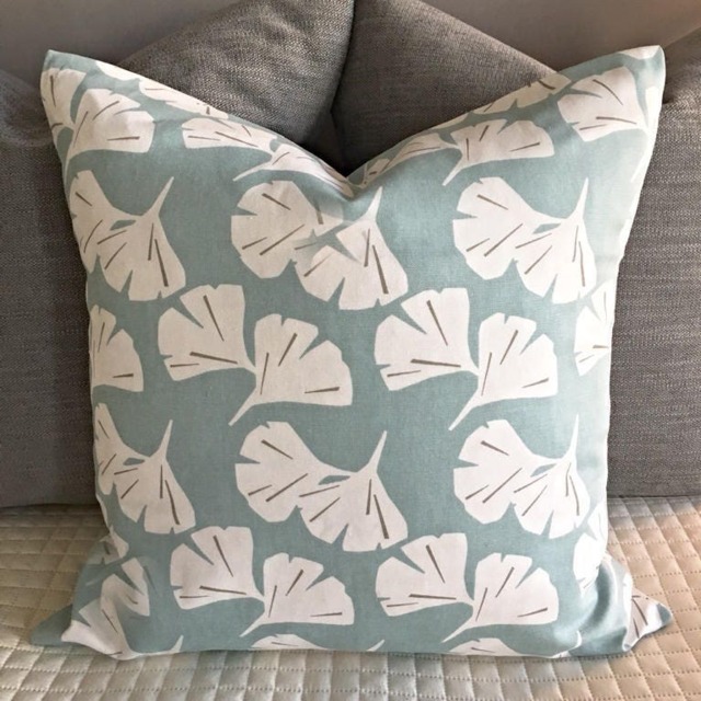 Patterned Palm Pillow Cover, Toss, Throw Pillow, Home Decor, Chair Couch Bed Blue Gift Idea, Best Seller - image 1