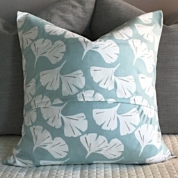 Patterned Palm Pillow Cover, Toss, Throw Pillow, Home Decor, Chair Couch Bed Blue Gift Idea, Best Seller - thumbnail 3
