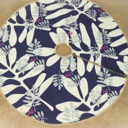Christmas Home Decor Decoration Scandinavian Floral Tree Skirt Swedish Skirts - thumbnail 3