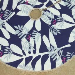 Christmas Home Decor Decoration Scandinavian Floral Tree Skirt Swedish Skirts - thumbnail 2
