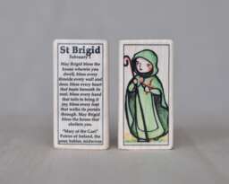 st Brigid Of Ireland Patron Saint Block With Gift Bag // Babies & Midwives Catholic Toys By Almondrod