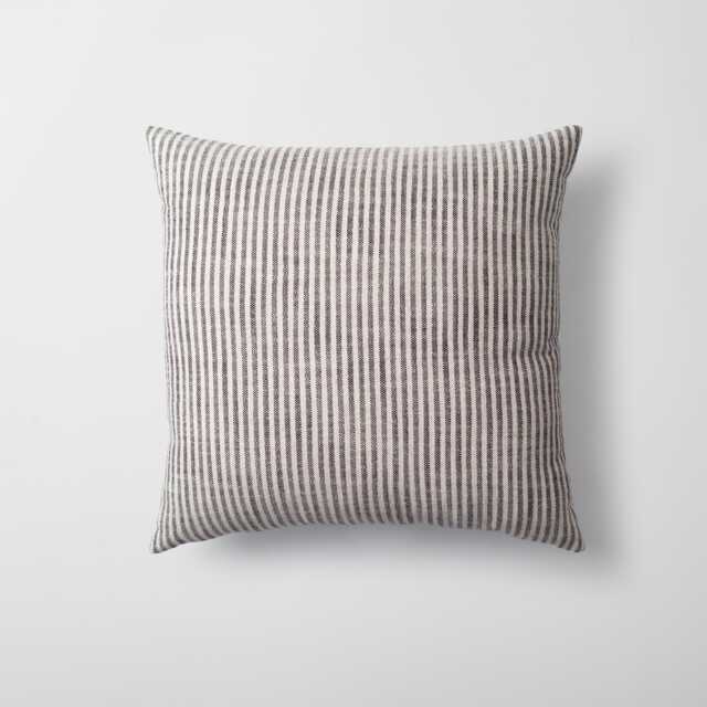 Black & White Striped Cushion Cover Woven Linen Blend Pillowcase - image 1