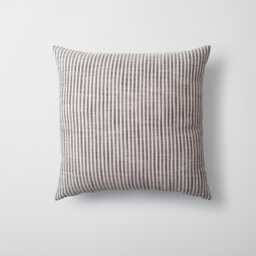 Black & White Striped Cushion Cover Woven Linen Blend Pillowcase - thumbnail 1