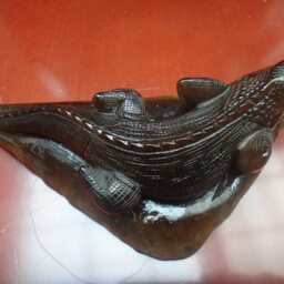 Unique Perfect Natural Tiger Eye Stone Lizard Charms Carving/Sculpture - thumbnail 3