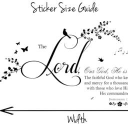 Deuteronomy 7 V 9, Christian Bible Verse Quote Vinyl Wall Art Sticker Decal Mural. Home, Wall. Church, School Decor - thumbnail 3