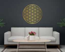 Flower Of Life Vinyl Wall Decal Boho Sacred Geometry Decor - thumbnail 1