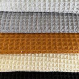 Natural Waffle Bath Towel Set Of 3, Grey Gift Set, Luxurious Towels, Absorbent Hand Towels UK - thumbnail 4