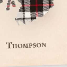 Clan Thompson Grey Scottish Tartan Map - Of Scotland Family Wall Decor, Ready To Hang - thumbnail 4