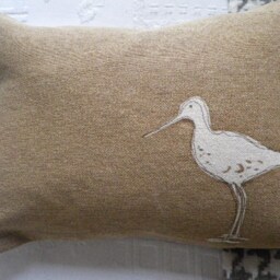 Hand Printed Wading Bird Cushion Cover - thumbnail 2
