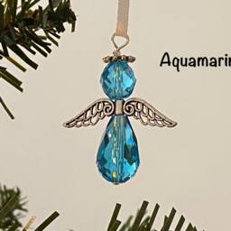 Sparkly Angel Christmas Tree Decoration - Decor Keepsake Seasonal Gift - thumbnail 3