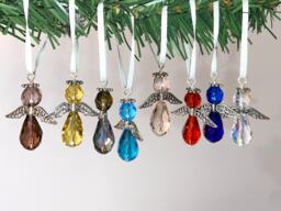 Sparkly Angel Christmas Tree Decoration - Decor Keepsake Seasonal Gift