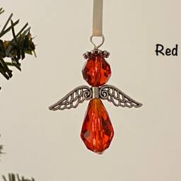 Sparkly Angel Christmas Tree Decoration - Decor Keepsake Seasonal Gift - thumbnail 2