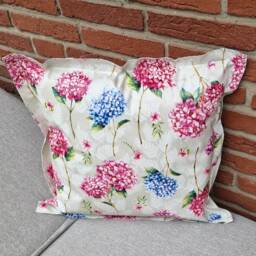 Outdoor Cushions - Made Of Oilcloth Hydrangea Pattern The New Classic For Home & Garden Decoration in Three Different Sizes - thumbnail 2