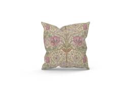 Handmade William Morris Honeysuckle Rose Cushion, Filled Modern Home Decor