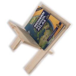 Wooden Newspaper Magazine Rack - Nordic Style Newsletters Storage Basket Books Holder Freestanding Organiser Unfinished Plain Pinewood - thumbnail 2