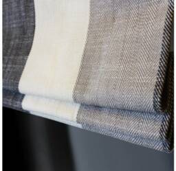 striped Multi Color Farmhouse Modern Flat Roman Shade, Cl1193 - thumbnail 2