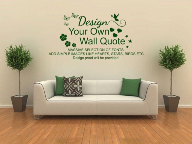 Design Your Own Wall Art Quote, Vinyl Decal, Modern Transfer - image 1