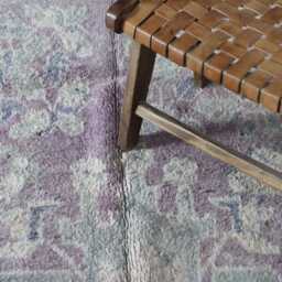 Vintage Lilac Moroccan Rug Hand-Knotted Berber Wool Runner - 10.3x3.8 Ft - thumbnail 3