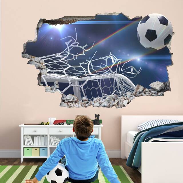 Football Goal Nets Wall Decal Sticker Mural Print Art Home Office Bedroom Decor Sports Gd21 - image 1