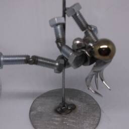 Exotic Dancer, Pole Metal Bolt Figurine, Up Cycled Art - thumbnail 2