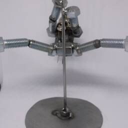 Exotic Dancer, Pole Metal Bolt Figurine, Up Cycled Art - thumbnail 4