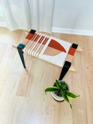 Hand-Woven Entryway Bench Mcm Style End Of Bed & Mudroom Seating - Custom-Made, Multiple Sizes - thumbnail 1