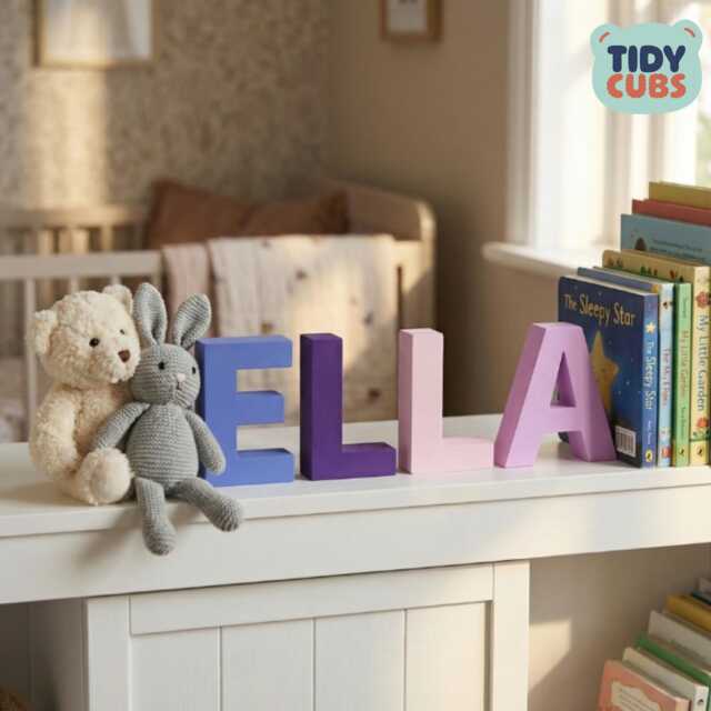 Custom 12cm 3D Letter Name Sign - Children's Nursery Decor Personalised Bedroom Wall Art - image 1
