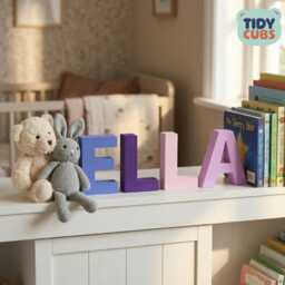 Custom 12cm 3D Letter Name Sign - Children's Nursery Decor Personalised Bedroom Wall Art - thumbnail 1